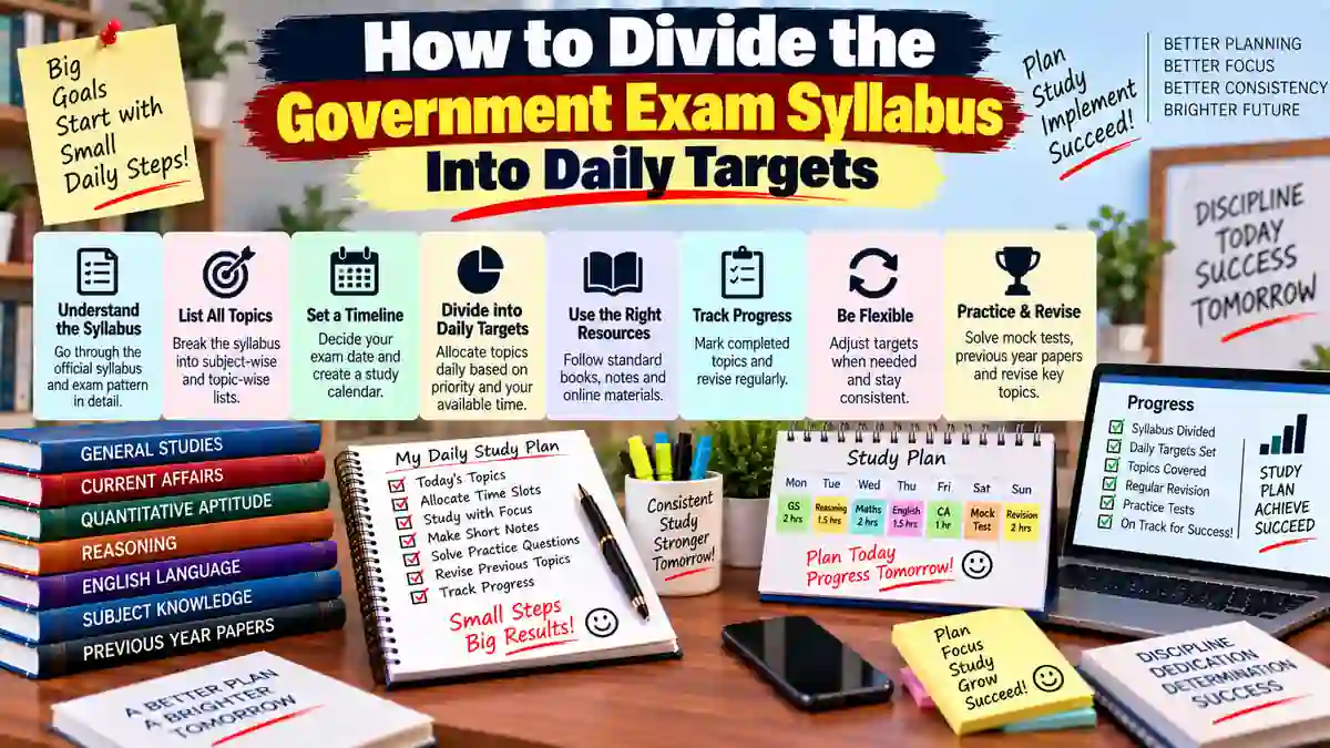 How to Divide the Government Exam Syllabus Into Daily Targets