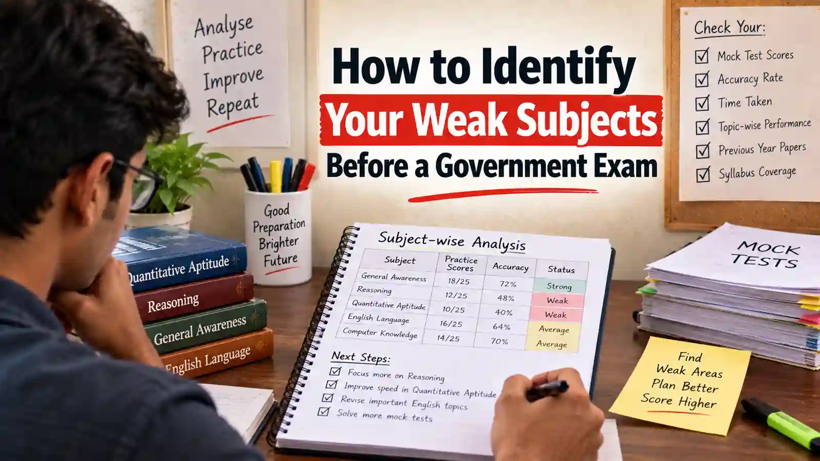 How to Identify Your Weak Subjects Before a Government Exam